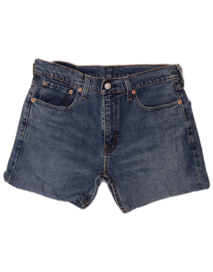 Ανδρικό σορτς LEVI'S 502 τζιν W30 Μεσαίο μπλε βαμβακερό