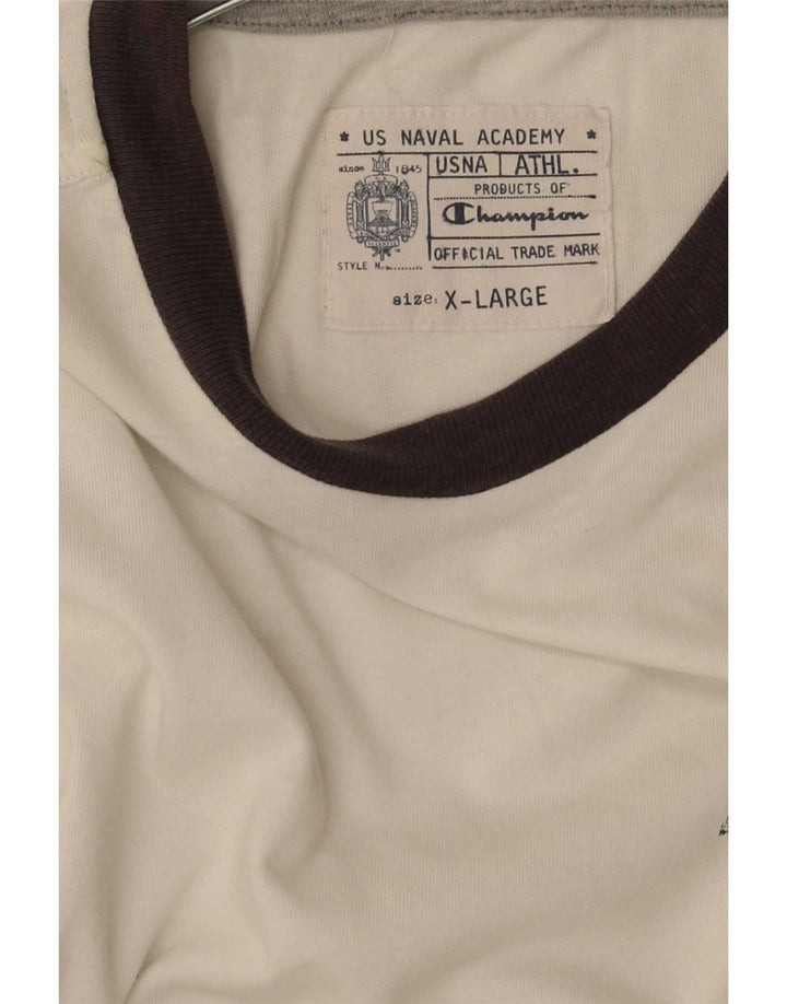 Ανδρικό γραφικό T-Shirt Champion Top XL White Colourblock
