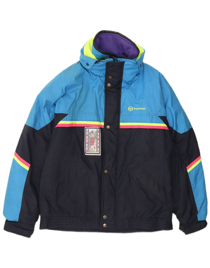 Sergio Tacchini ανδρικό μπουφάν σκι UK 42 XL Navy Blue Colorblock Πολυεστέρας