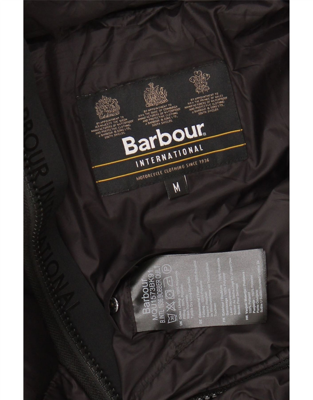 Ανδρικό μπουφάν με κουκούλα Barbour UK 38 Medium Black Polyamide