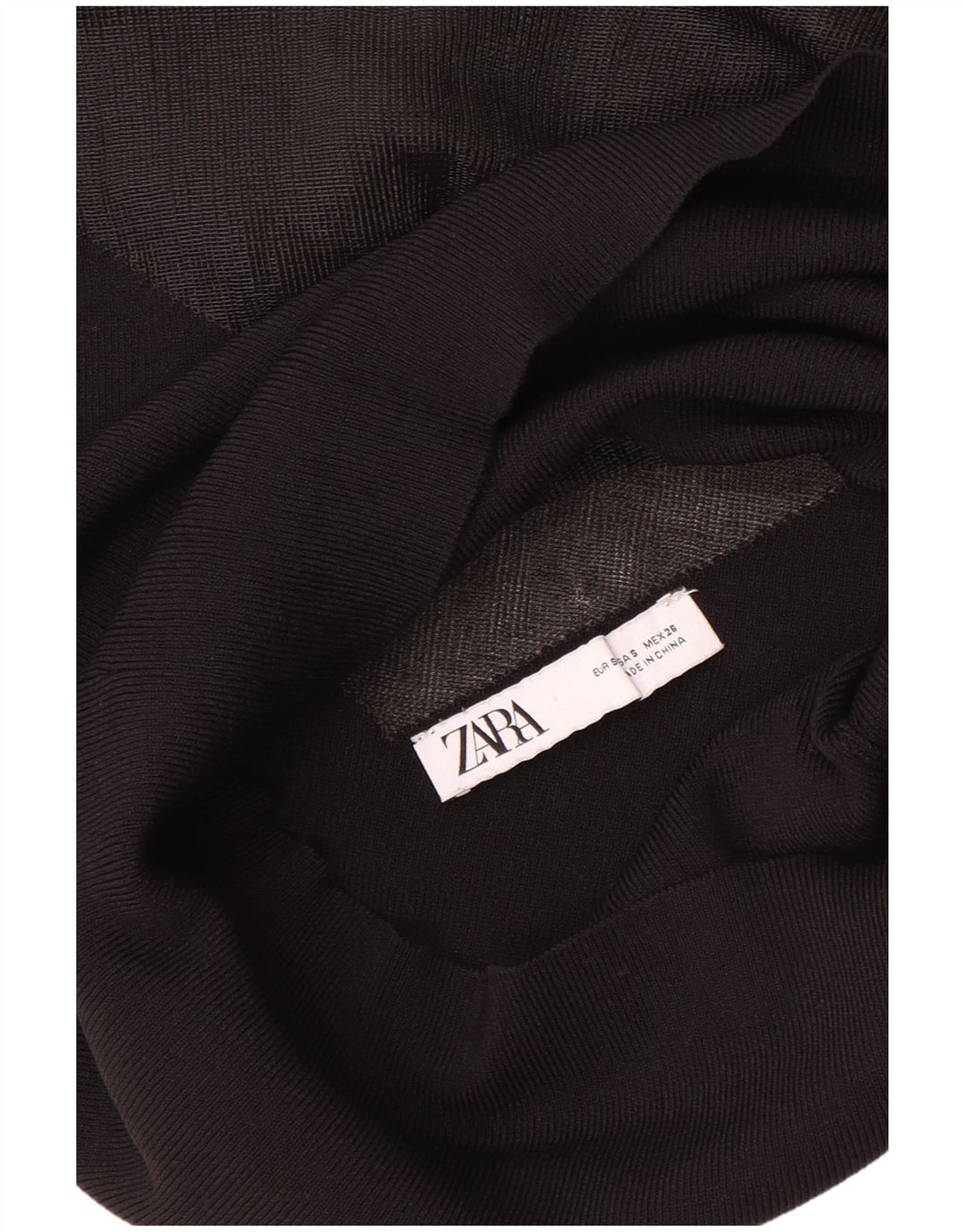 Zara Γυναικεία See Through Μπλούζα Top UK 8 Small Black