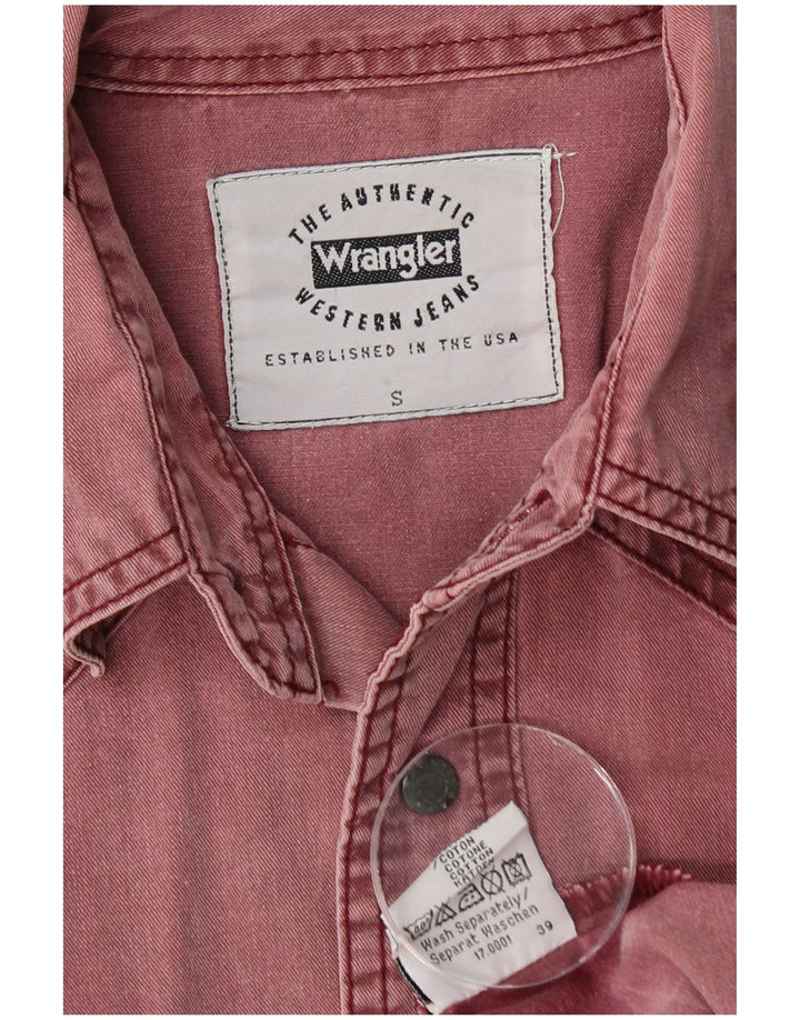 Ανδρικό τζιν πουκάμισο WRANGLER, μικρό βαμβακερό μπορντό