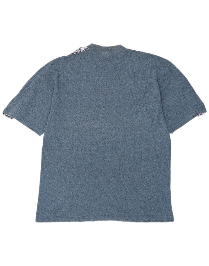 Ανδρικό γραφικό μπλουζάκι Asics Top μεγάλο μπλε χρώματος βαμβακερό