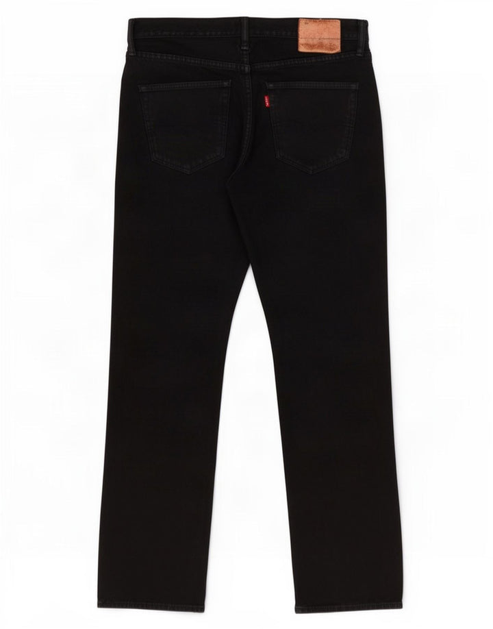 Ανδρικό τζιν Levi's Straight W32 L32 Μαύρο βαμβακερό