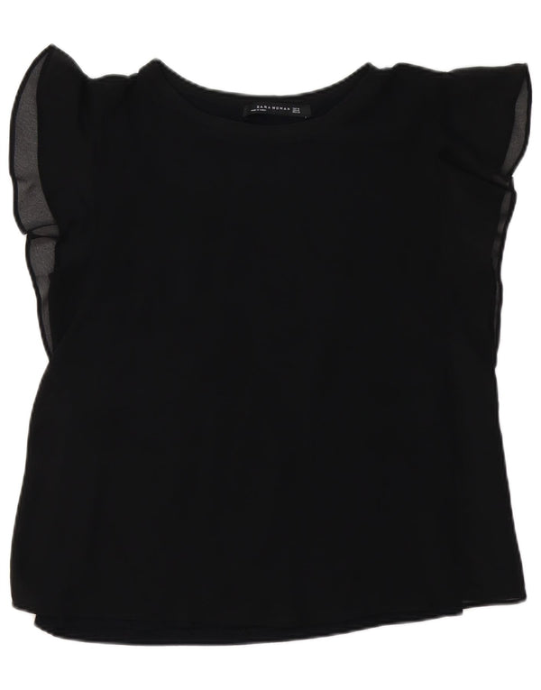 Zara Γυναικεία Μπλούζα Τοπ UK 14 Medium Black