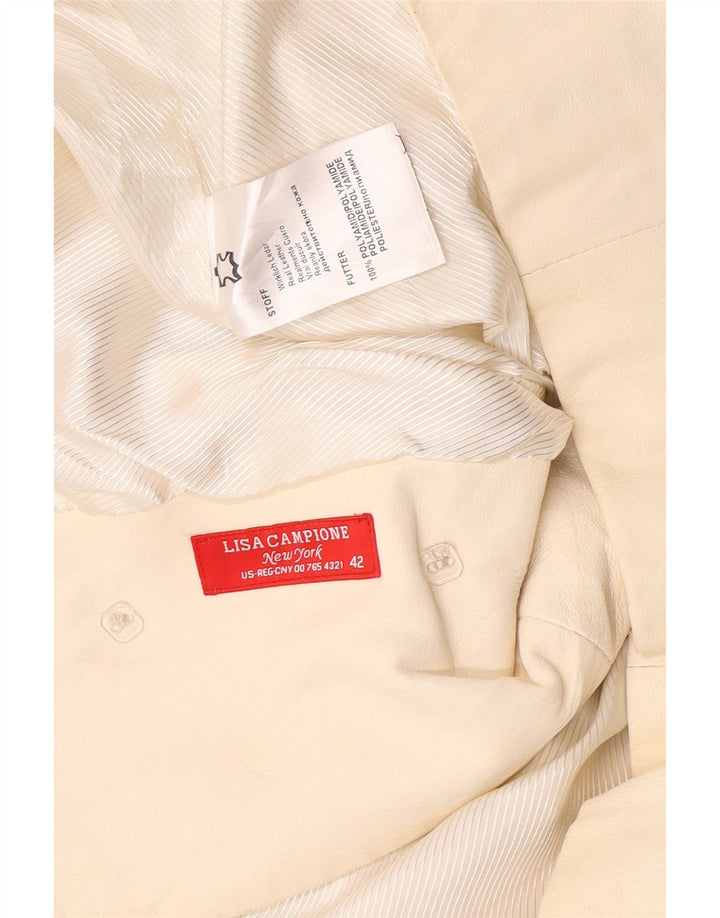Vintage Γυναικείο Crop Διπλό Μπουφάν EU 42 Large Off White