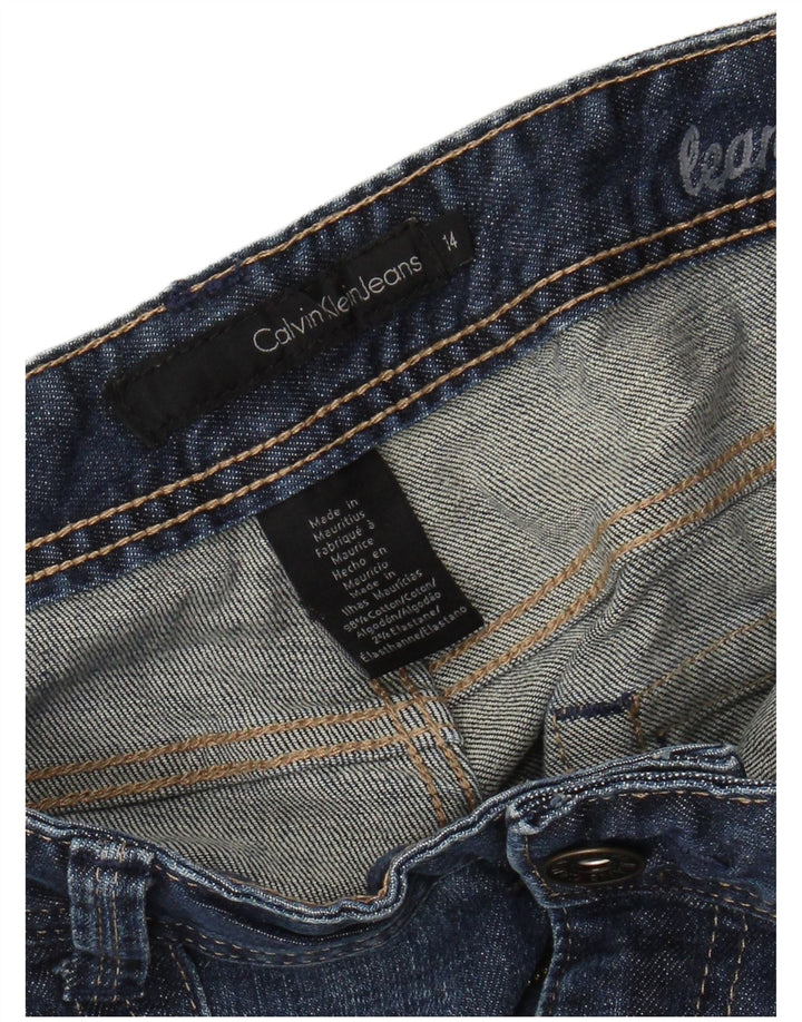 CALVIN KLEIN Γυναικείο τζιν μποτάκι US 14 XL W34 L31 Μπλε βαμβακερό