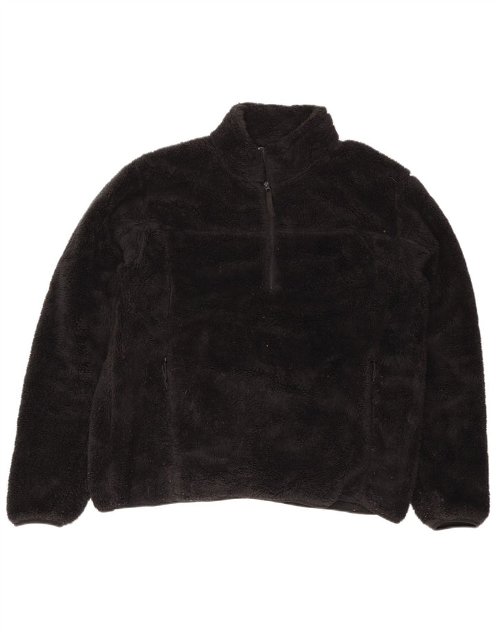Mountain Warehouse Ανδρικό φερμουάρ Fleece Jumper XL Μαύρο πολυεστέρα