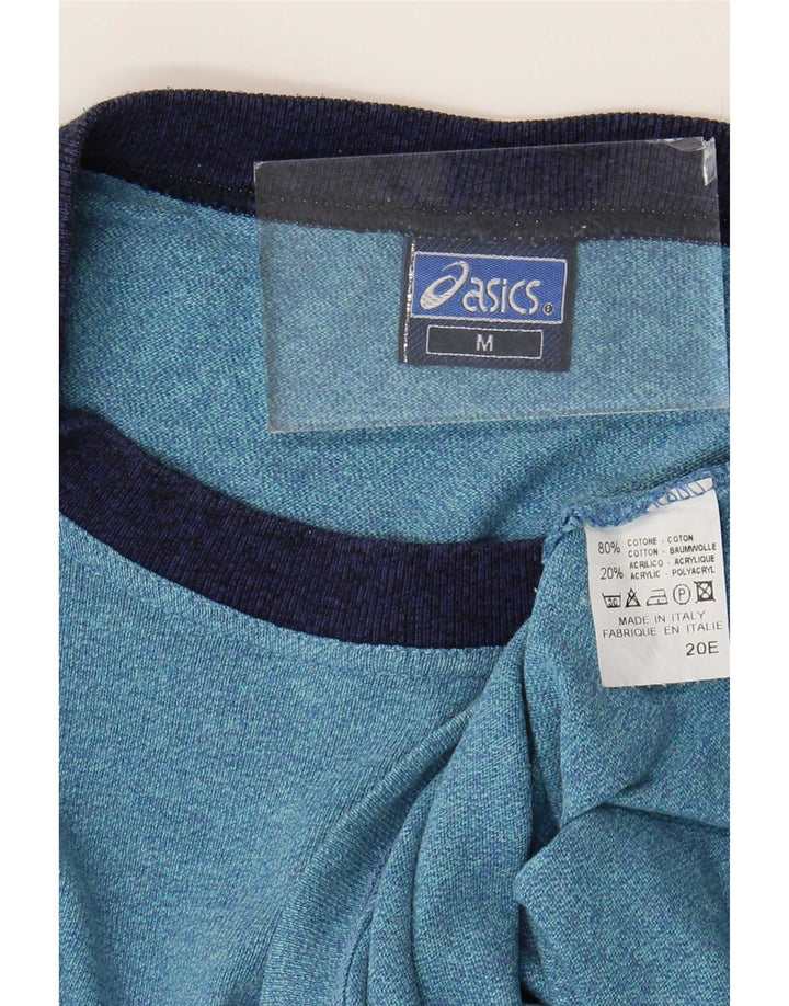 Ανδρικό T-Shirt Asics Top Βαμβακερό μεσαίο μπλε φλύκταινο