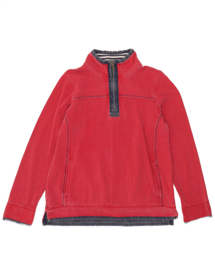 Γυναικείο φούτερ με μεγάλο μέγεθος Fat Face Jumper UK 10 Small Red Colourblock