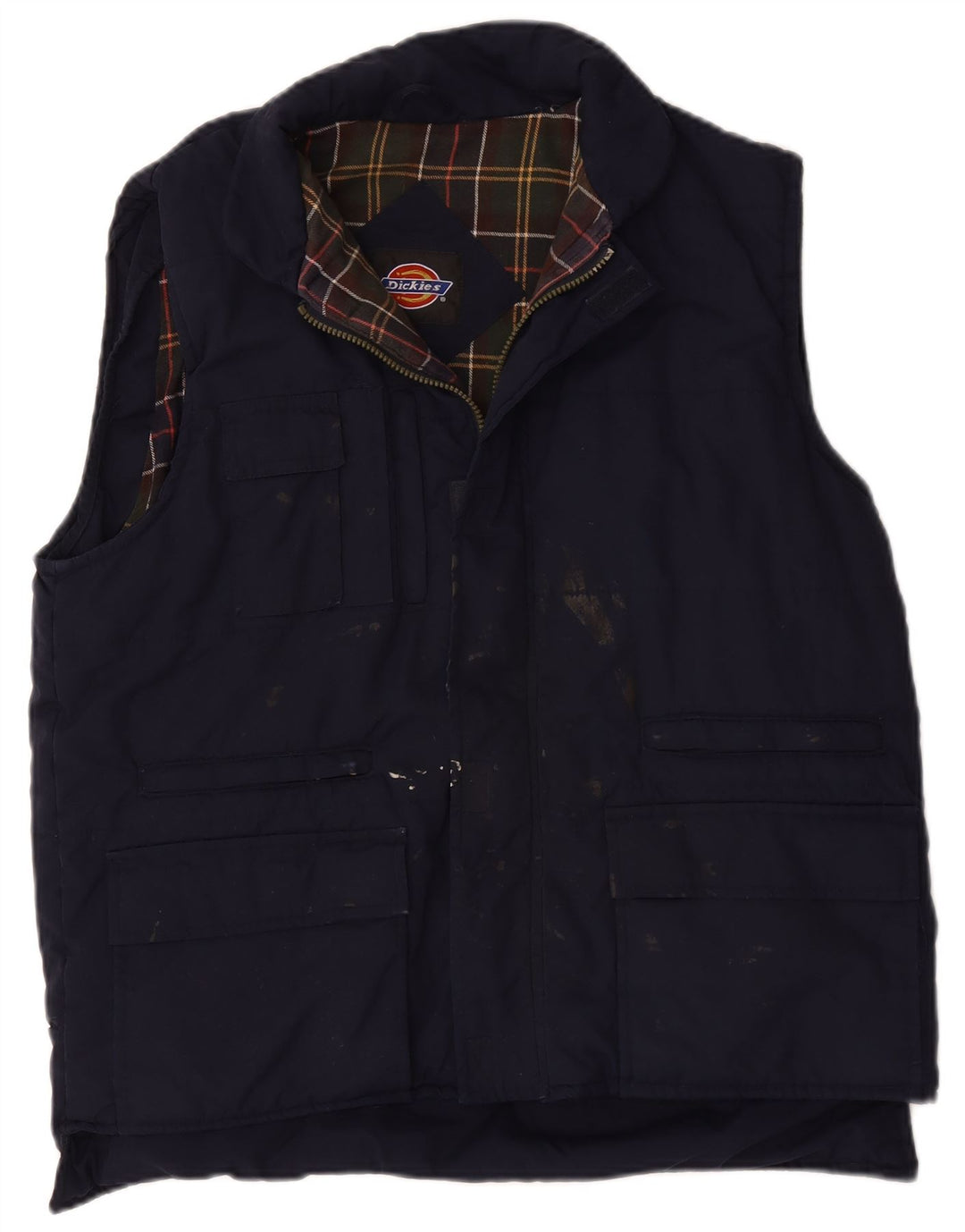 Dickies Mens Utility Gilet UK 40 Large Navy Blue Polyester