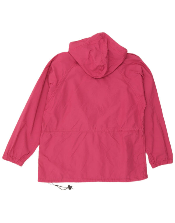 Γυναικείο μπουφάν βροχής με κουκούλα L.L.Bean UK 14 Medium Pink Nylon
