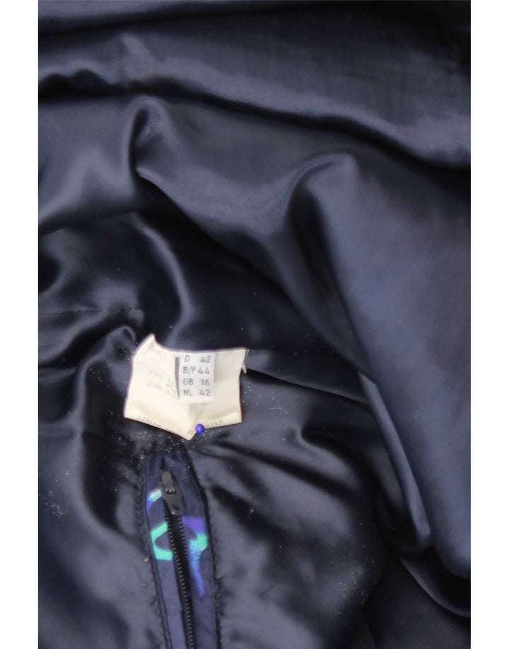 FUCHS & SCHMITT Γυναικείο μπουφάν με κουκούλα UK 16 Large Navy Blue Geometric