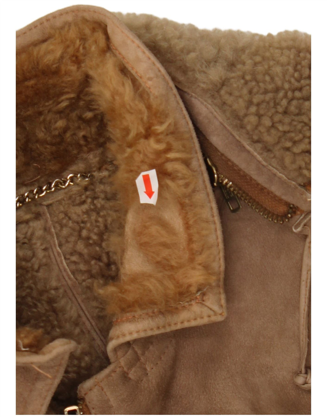 SHEARLING Γυναικείο Παλτό Shearling με κουκούλα IT 48 XL Καφέ