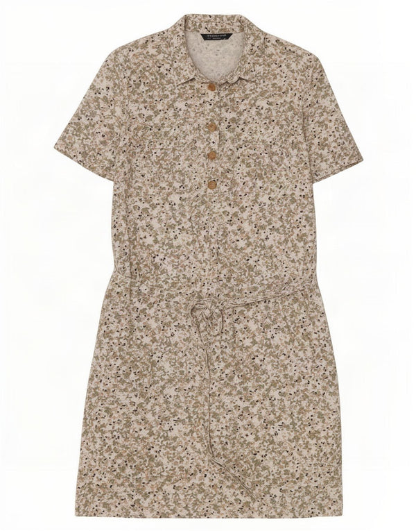 Γυναικείο φόρεμα με θήκη Marks & Spencer UK 10 Small Khaki Floral Lenn