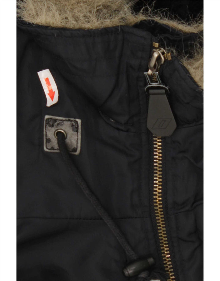 Dkny Γυναικείο Bomber Jacket UK 16 Large Navy Blue Nylon