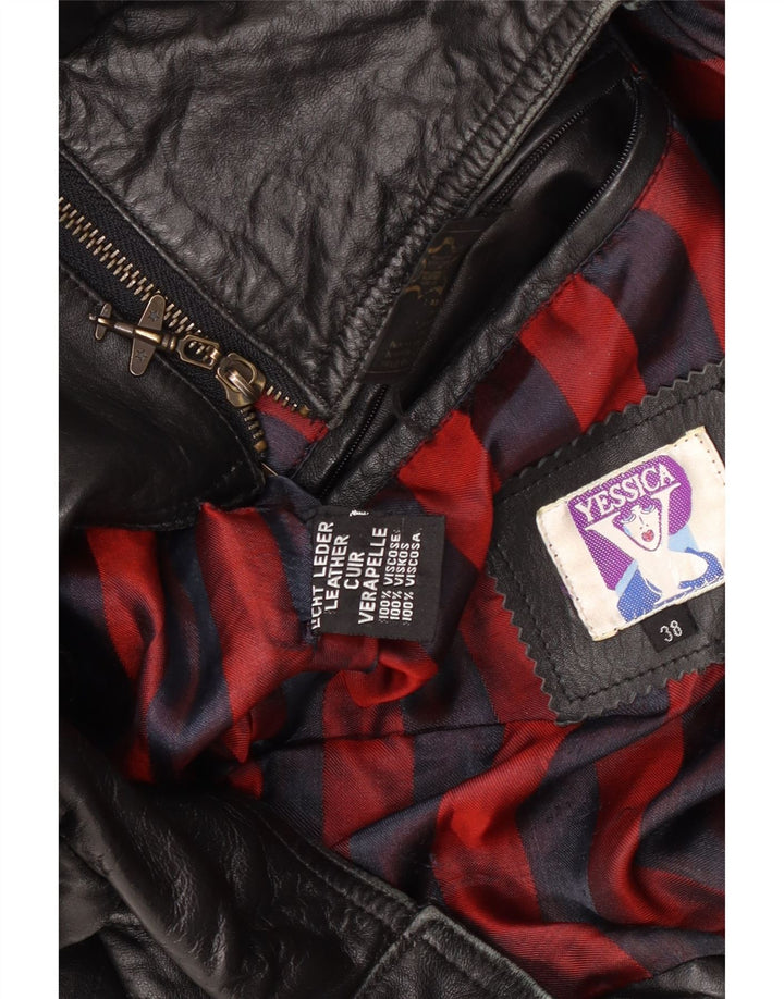 Yessica Womens Oversized Crop Biker Jacket EU 38 Medium Black