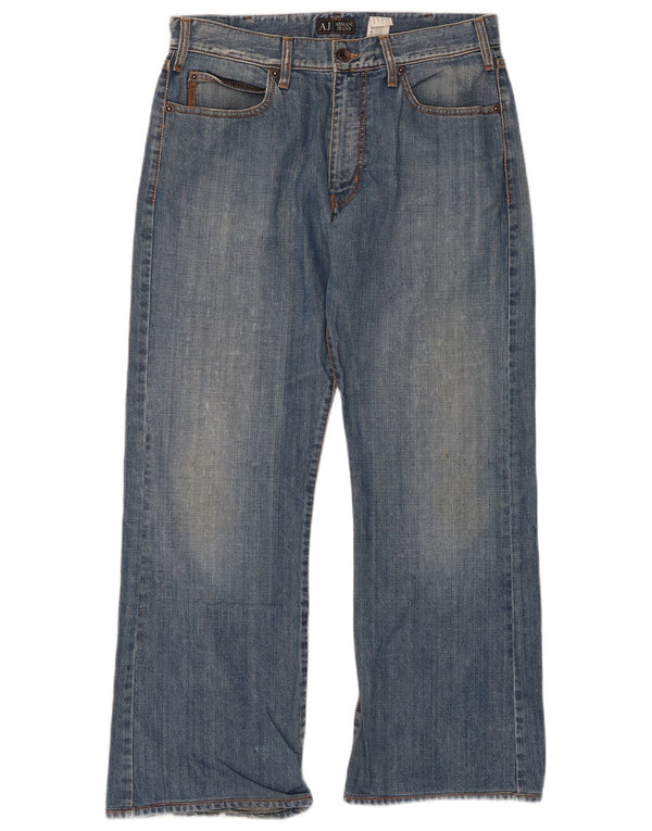 Ανδρικό τζιν ARMANI Graphic Straight W34 L30 Μπλε Βαμβακερό