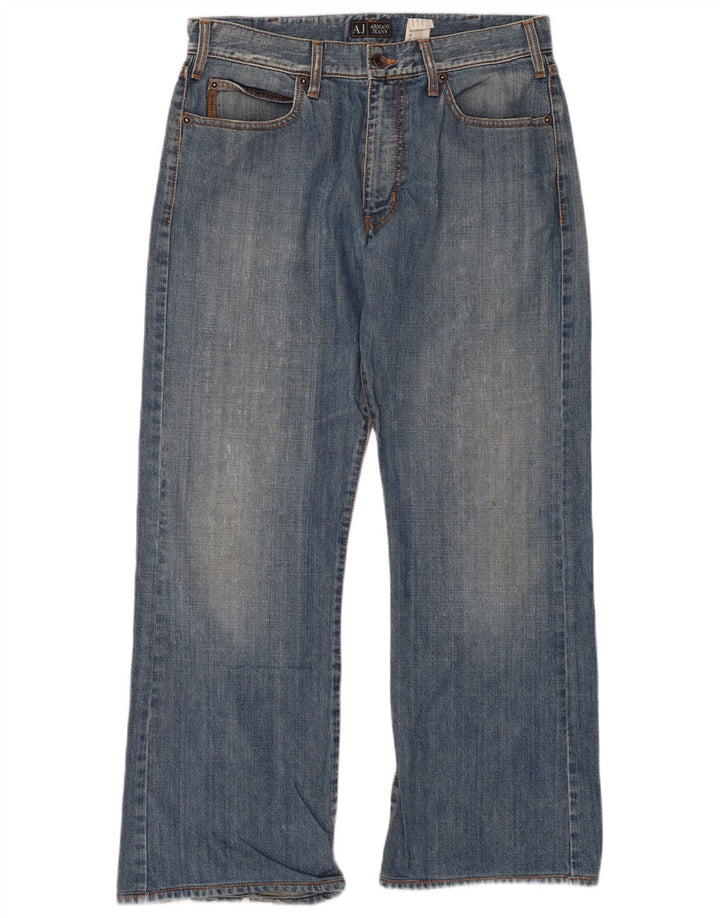 Ανδρικό τζιν ARMANI Graphic Straight W34 L30 Μπλε Βαμβακερό