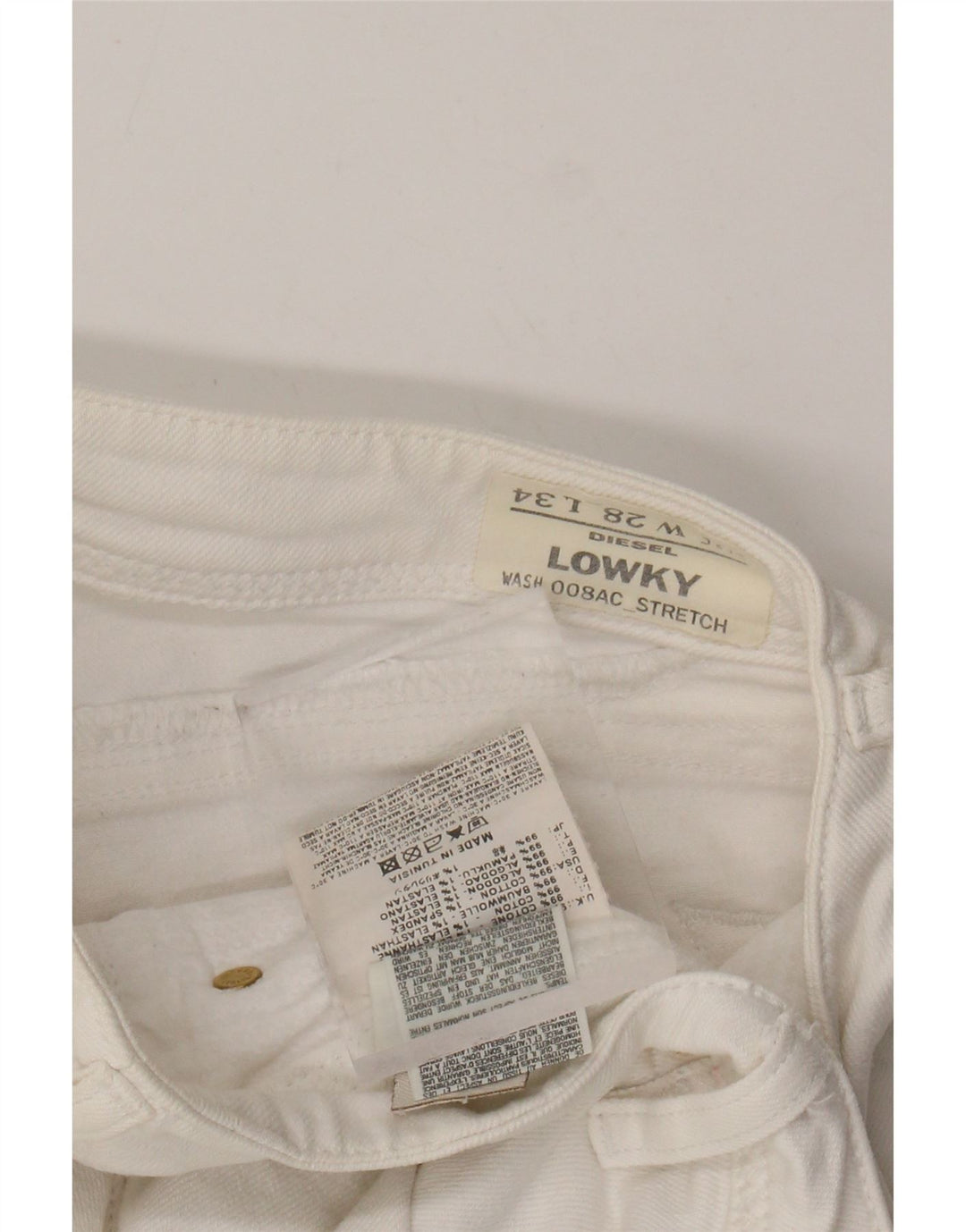 DIESEL Γυναικείο Lowky Slim Τζιν W28 L34 Λευκό βαμβακερό