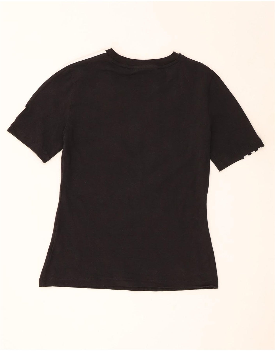 Adidas Γυναικείο T-Shirt Top UK 14 Μεσαίο μαύρο βαμβακερό