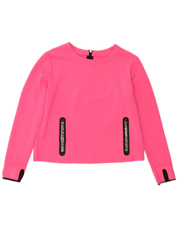 Γυναικεία φούτερ SUPERDRY Jumper UK 14 Large Pink Polyester