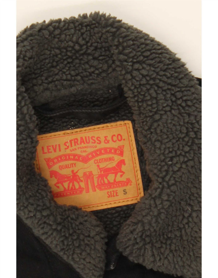 Ανδρικό τζιν Sherpa Jacket Levi's UK 36 Small Black Cotton
