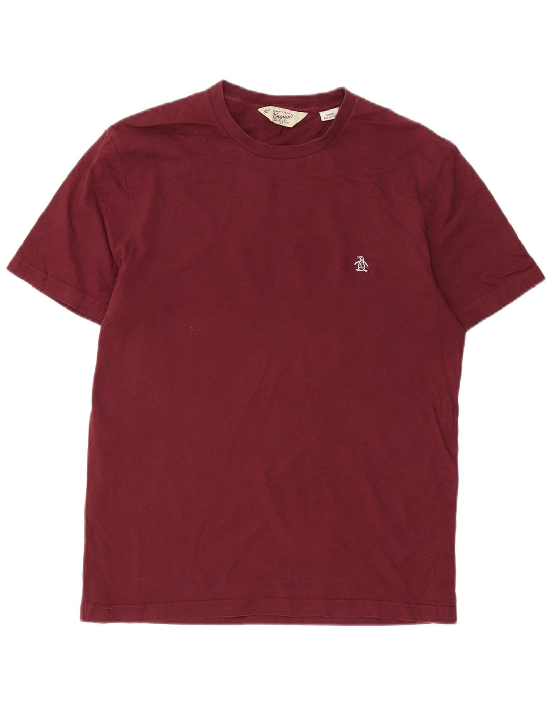Ανδρικό T-Shirt PENGUIN Τοπ μεσαίο βαμβακερό μπορντό