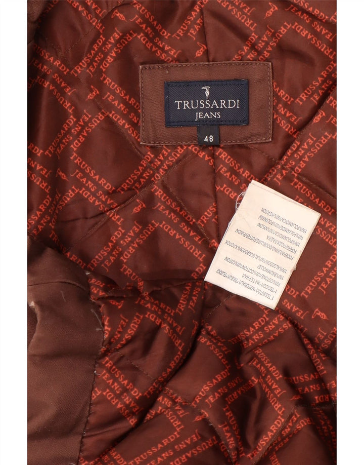 Trussardi Jeans Γυναικείο Πανωφόρι IT 48 XL Καφέ Βαμβακερό