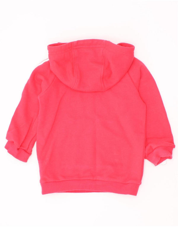 Adidas Baby Girls Button Neck Hoodie Jumper 3-6 μηνών Ροζ βαμβακερό
