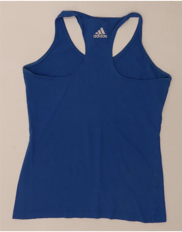 Γυναικείο γραφικό γιλέκο Adidas Top UK 8/10 Μικρό Μπλε Βαμβακερό