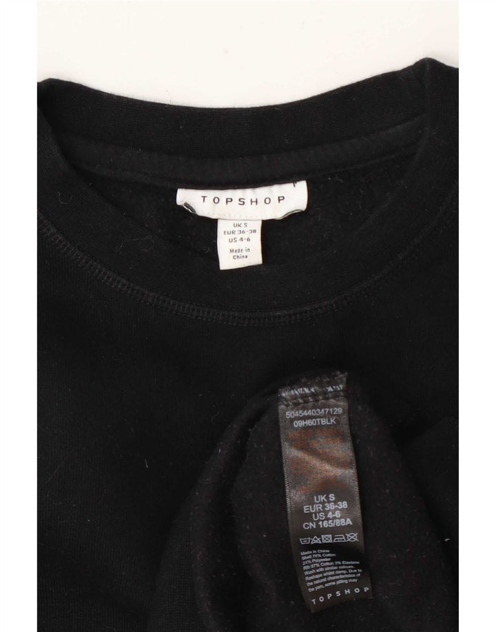 Γυναικείο φούτερ Topshop Oversized Jumper UK 10 Small Black Cotton