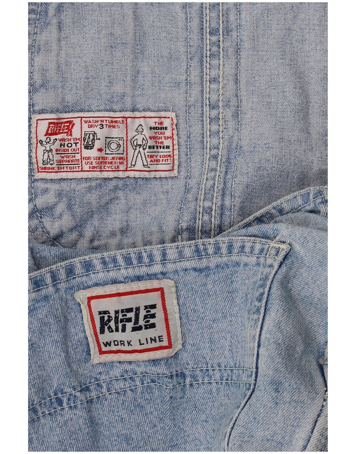 Rifle Womens Dungarees Capri Jeans W32 L19 Blue