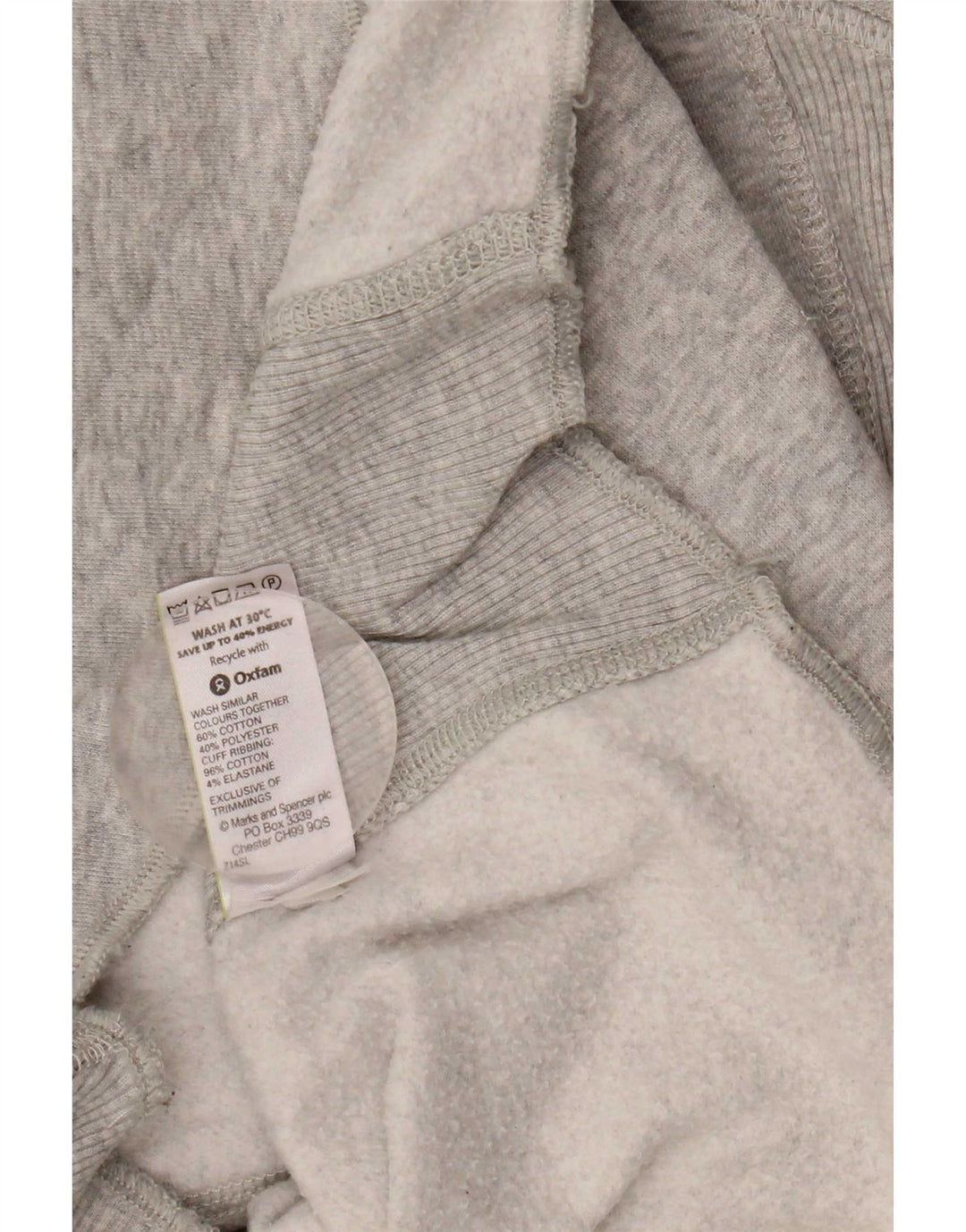 Marks & Spencer Γυναικείο Hoodie Jumper UK 12 Μεσαίων Γκρι βαμβακερό