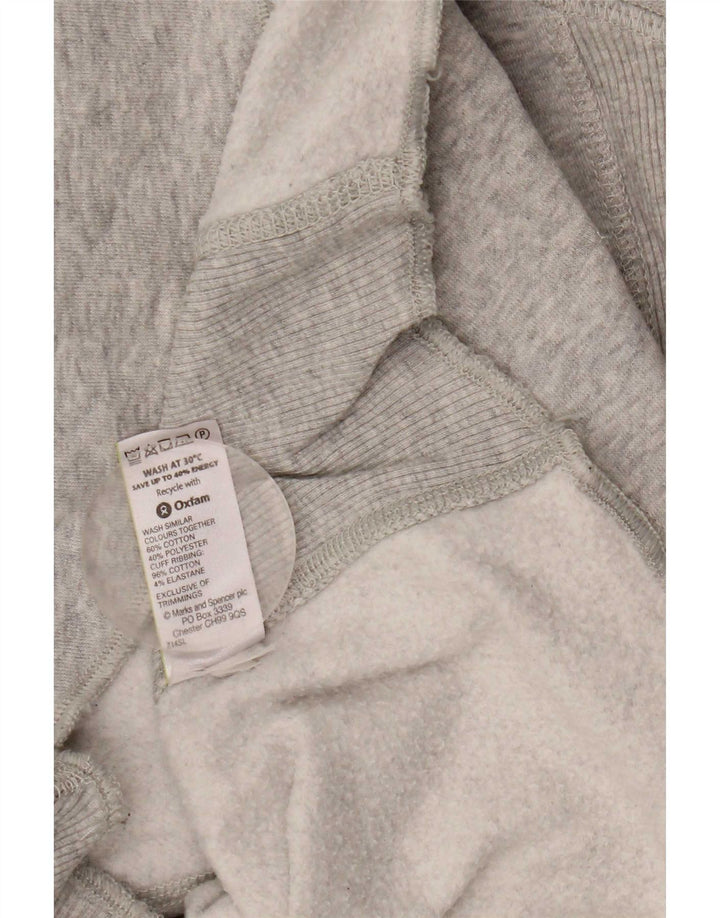 Marks & Spencer Γυναικείο Hoodie Jumper UK 12 Μεσαίων Γκρι βαμβακερό