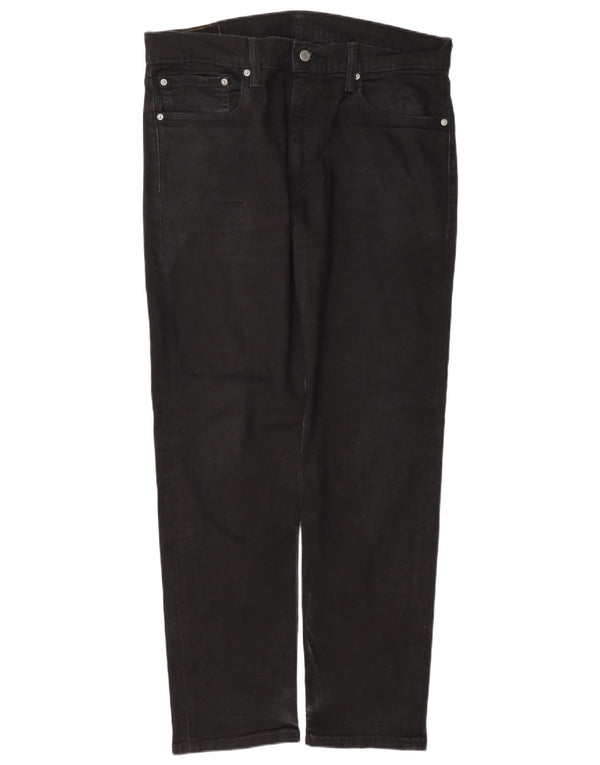 Levi's Mens 502 Tapered Jeans W36 L32 Μαύρο βαμβακερό