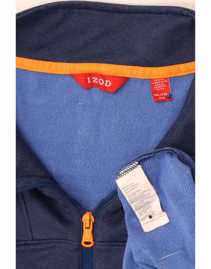 Ανδρικό φούτερ Izod με φερμουάρ Jumper 2XL Navy Blue Polyester