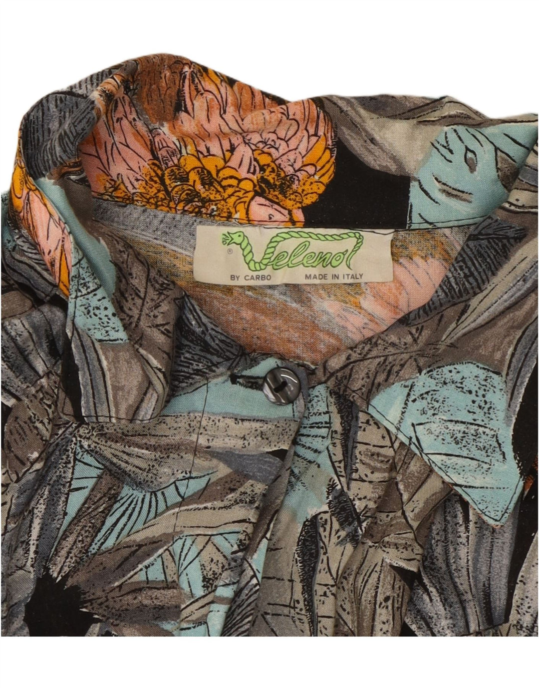 VELENO Γυναικείο πουκάμισο Μπλούζα UK 20 2XL Πολύχρωμο Floral Viscose