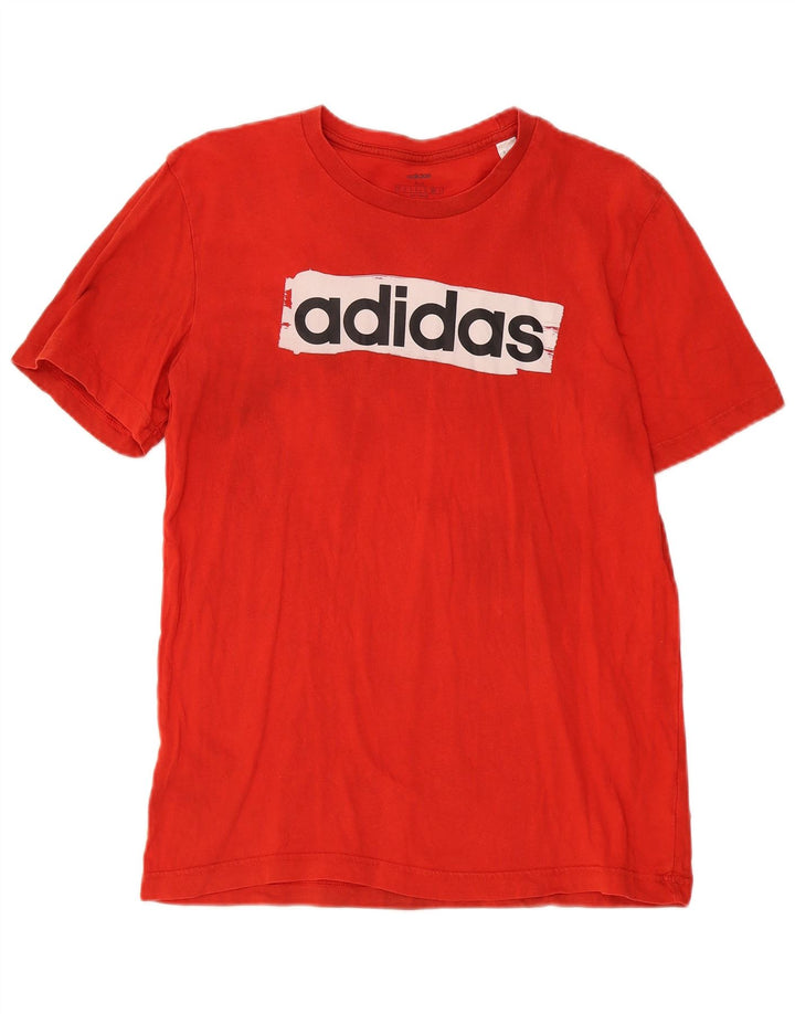 Ανδρικό γραφικό T-Shirt Adidas Top Μεσαίο κόκκινο βαμβακερό