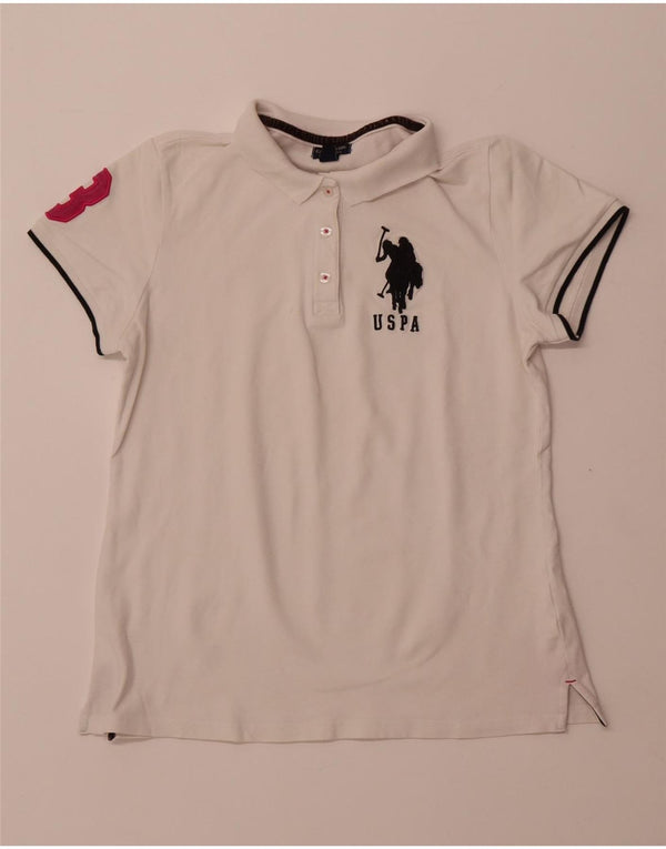 US POLO ASSN Γυναικείο πουκάμισο Polo UK 18 XL Λευκό βαμβακερό