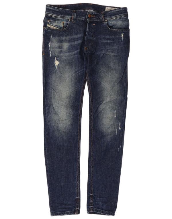DIESEL Ανδρικό Sleenker Distressed Slim Skinny Jeans W30 L30 Blue Cotton