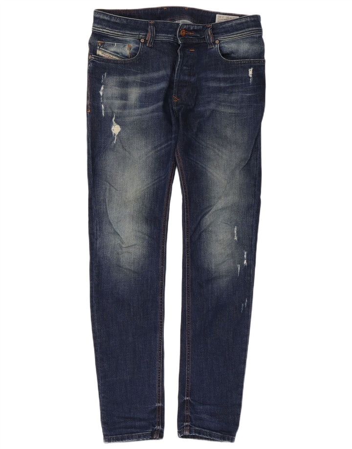 DIESEL Ανδρικό Sleenker Distressed Slim Skinny Jeans W30 L30 Blue Cotton