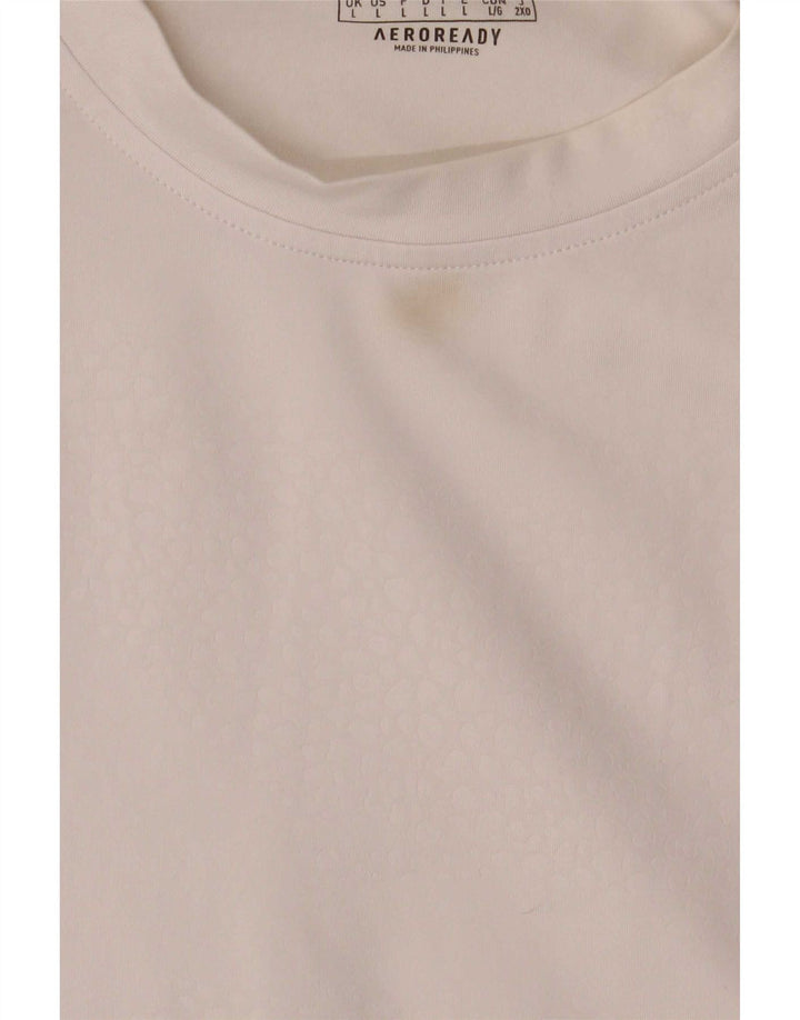 Adidas Ανδρικό T-Shirt Aeroready Top Large White Polyester