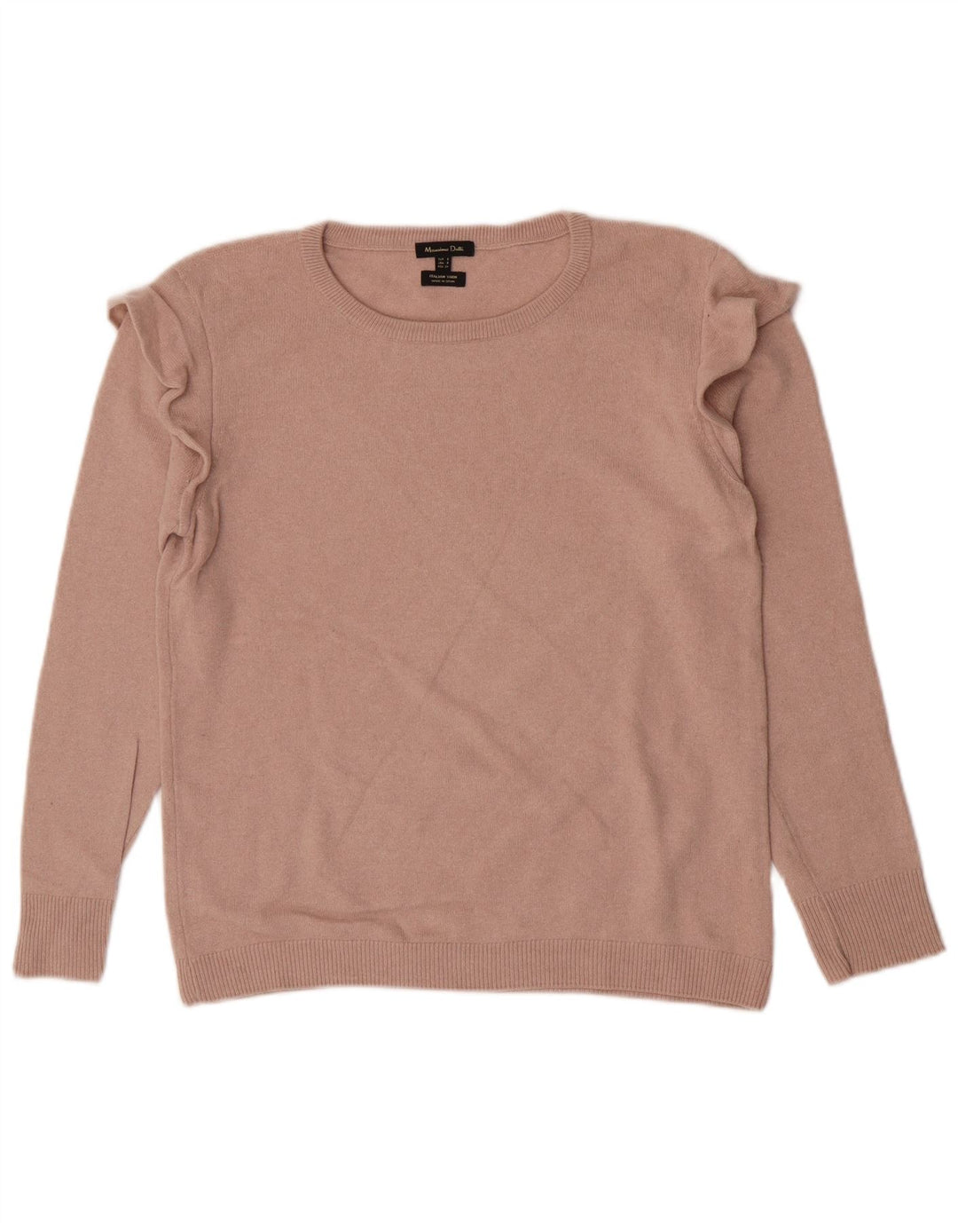 Massimo Dutti Γυναικείο πουλόβερ με λαιμόκαυστο UK 10 Small Beige Polyamide