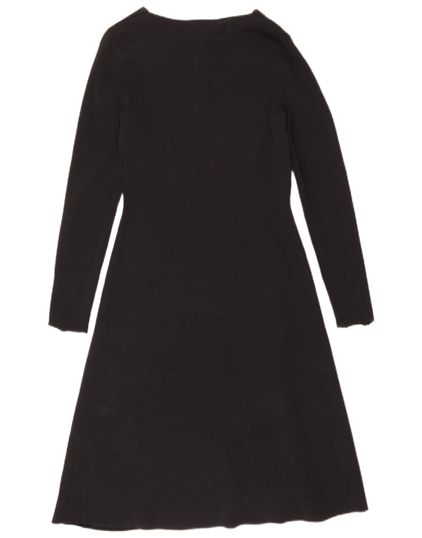 Reiss γυναικείο φόρεμα άλμα UK 10 Small Black Viscose