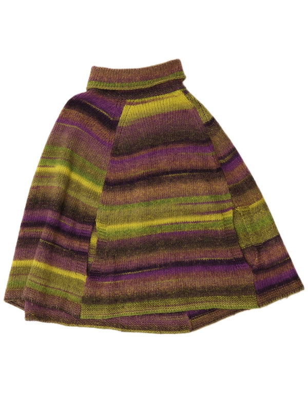 Vintage Γυναικείο Poncho Jumper UK 16 Large πολύχρωμο ριγέ