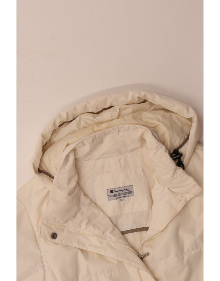 CHAMPION Γυναικείο μπουφάν με κουκούλα UK 14 Medium Off White