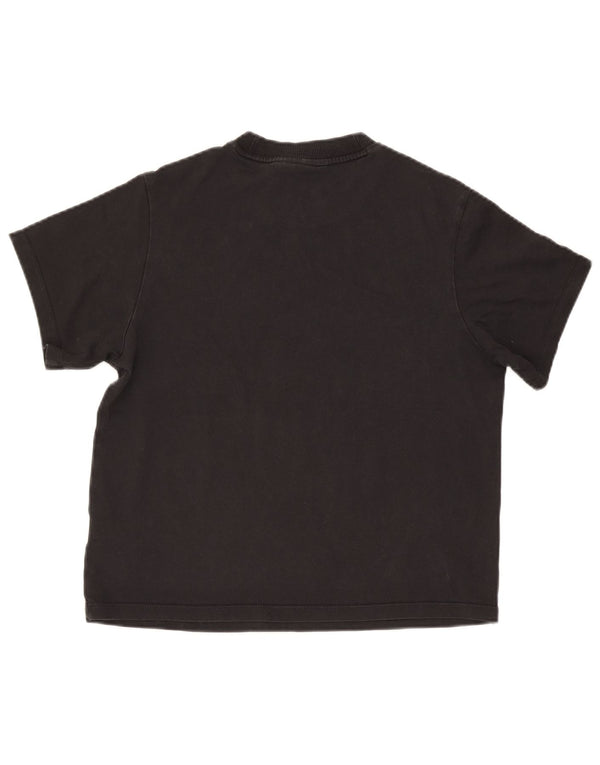 Adidas Γυναικείο T-Shirt Top UK 10 Small μαύρο βαμβακερό