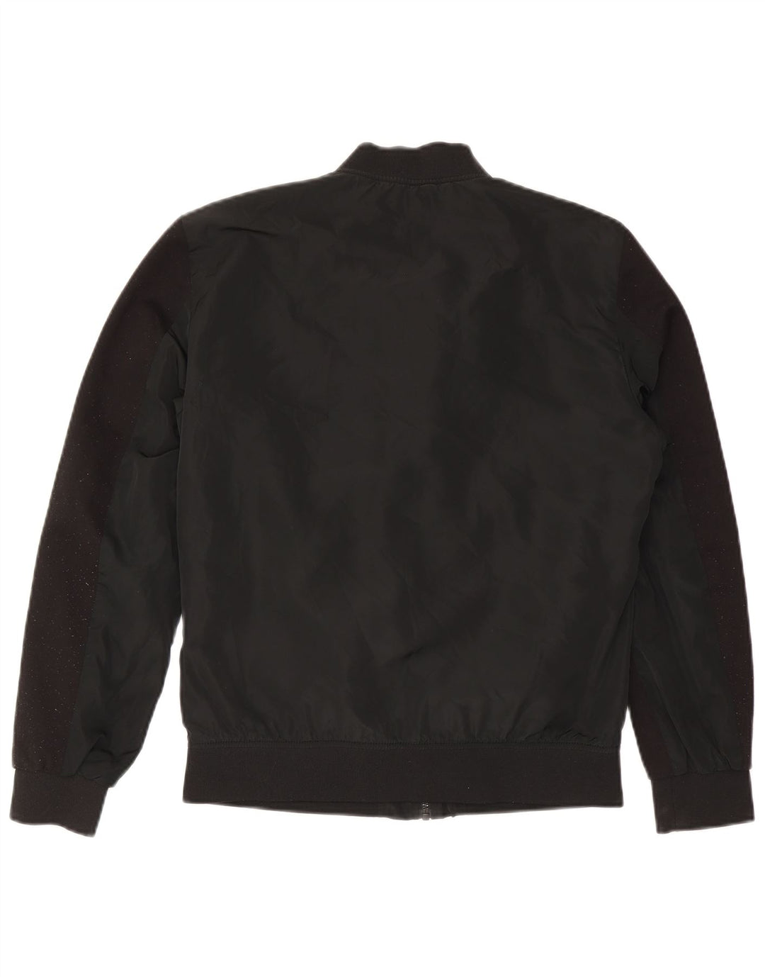 Zara Mens Bomber Jacket UK 40 Large Black Polyester