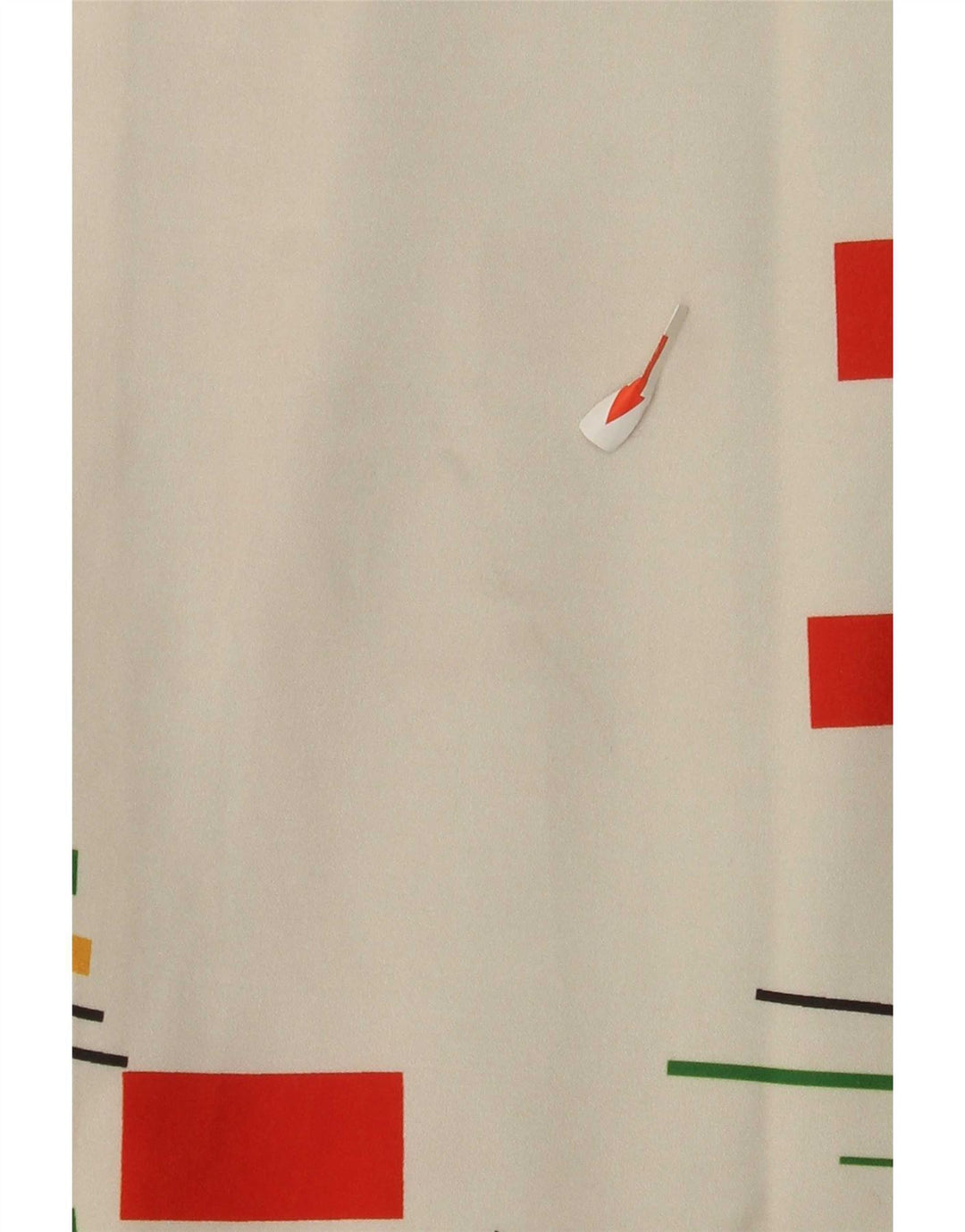 Vintage Ανδρικό σακάκι με 1 κουμπί UK 40 Large White Geometric